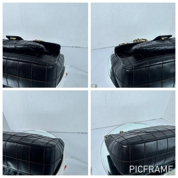 CHANEL CC Single Flap Chocolate Bar Logo Lambskin Chain Bag - Picture 4 of 13